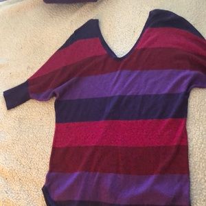 Express v-neck multi color sweater